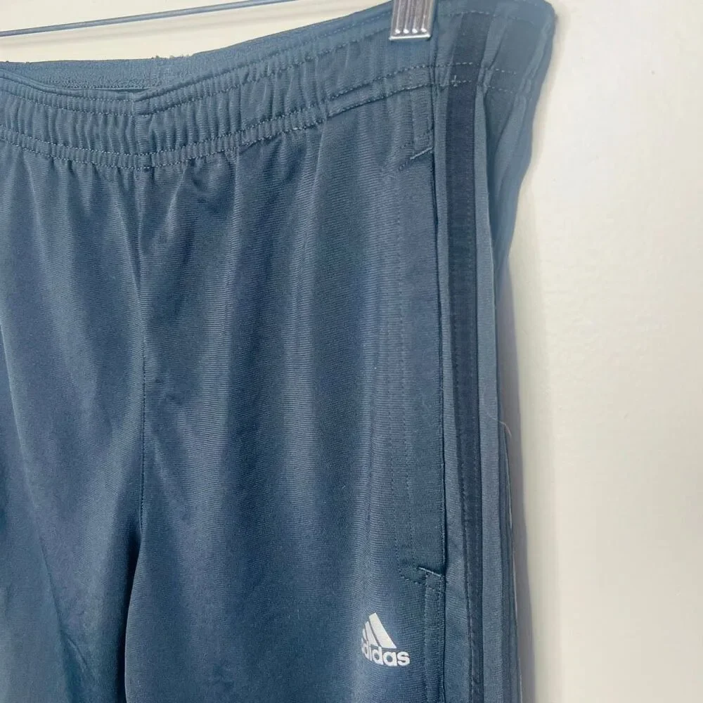 Adidas Dark Grey Black Stripe Track Pants Mens Sz S